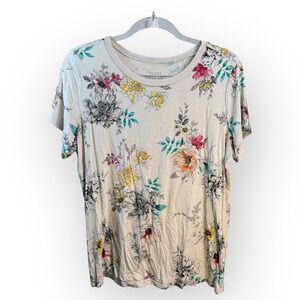 Torrid Super Soft Floral Print T-Shirt Plus Size Top Knit‎ Short Sleeve 0